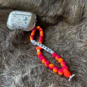 Beaded phone charm handmade